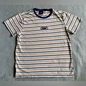 Huf Men’s Striped T-Shirt 100% Cotton Size Medium